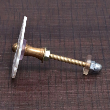 White Flower Shaped Cabinet Knob Made of Mother of Pearl